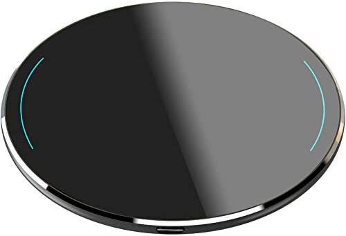 TOZO W1 Wireless Charger 10W Thin Aviation Aluminum Computer Numerical Control Technology Fast Charging Pad Black (NO AC Adapter)