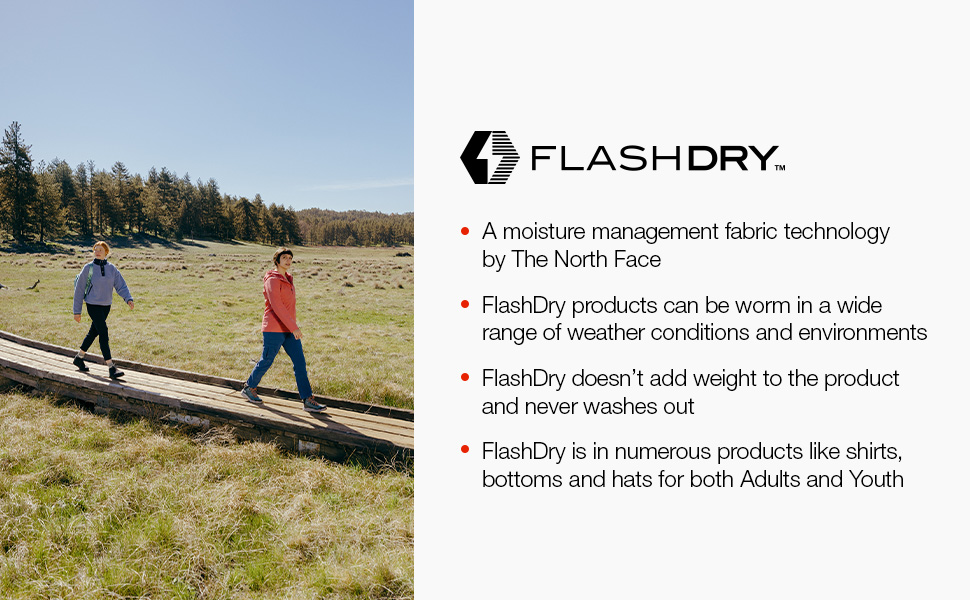 Bottoms designed with flashdry technology that keeps you cool and dry in outdoor conditions.