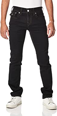 True Religion Men's Ricky Big T Straight Leg Jean with Back Flap Pockets