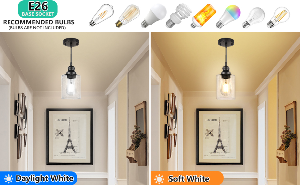 kitchen lighting chandelier black metal base LED incandescent halogen bulbs for interior spaces