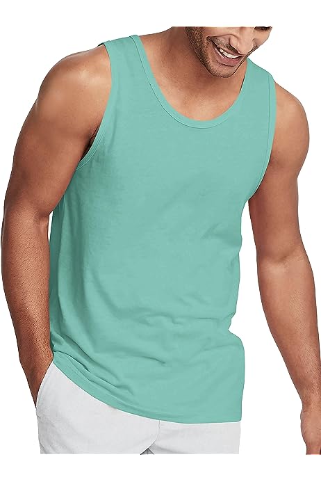 Mens Tank Top Soft Performance Boxing Gym Shirts Plain Muscle Tee