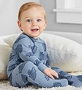 Simple Joys by Carter''s Baby Boys'' 2-Way Zip Thermal Footed Sleep and Play, Pack of 2