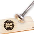 OLYCRAFT Gear Theme Custom Wood Branding Iron 1.2” Custom Logo BBQ Heat Stamp with Brass Head and Wood Handle for Woodworking and Handcrafted Design