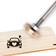 OLYCRAFT Wood Leather Branding Iron 1.2” Branding Iron Stamp Custom Logo BBQ Heat Stamp with Brass Head and Wood Handle for Woodworking and Handcrafted Design - Wedding Car