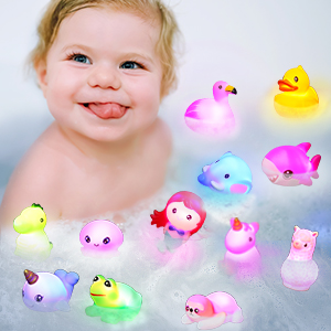 Light Up Bath Toys Kids Toddler Flashing Colourful LED Light Bathtub Baby Bathtime Floating Toys