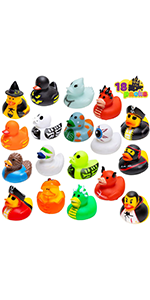 18 pcs Halloween Novelty Rubber Duckies