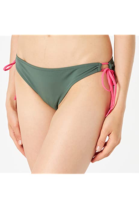 Amazon Brand - Iris & Lilly Women's Embroidered String Tie Bikini Bottoms
