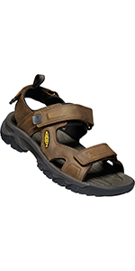 KEEN Mens Targhee 3 Open Toe Leather Sandals