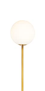 Brightech Luna - Frosted Glass Globe Floor Lamp
