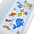 Tubozadi Baby Bath Mat for Tub Kids Non Slip Bathtub Mats Extra Long 40X16 Inch Bathroom Anti Slip Shower Mat for Babies Toddler with Suction Cups &amp; Drain Holes,Machine Washable,Whale