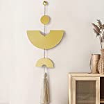 Boho Wall Decor Metal Wall Art Gold Wall Hanging Geometric Tassel Wrought Iron For Living Room Gallery Wall 31&quot;H