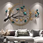 Ainydie Large Metal Wall Nature Art Home Decor, Modern Luxury Wall Art Sculpture, Wall Hanging Decor for Living Room Bedroom Bathroom Indoor,110x68cm