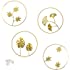 Tinsow 9.5 Inch Iron Wall Sculptures,Gold Metal Ginkgo, Maple, Monstera Leaf Wall Decor Round Wall Ornaments,Easy Installatio
