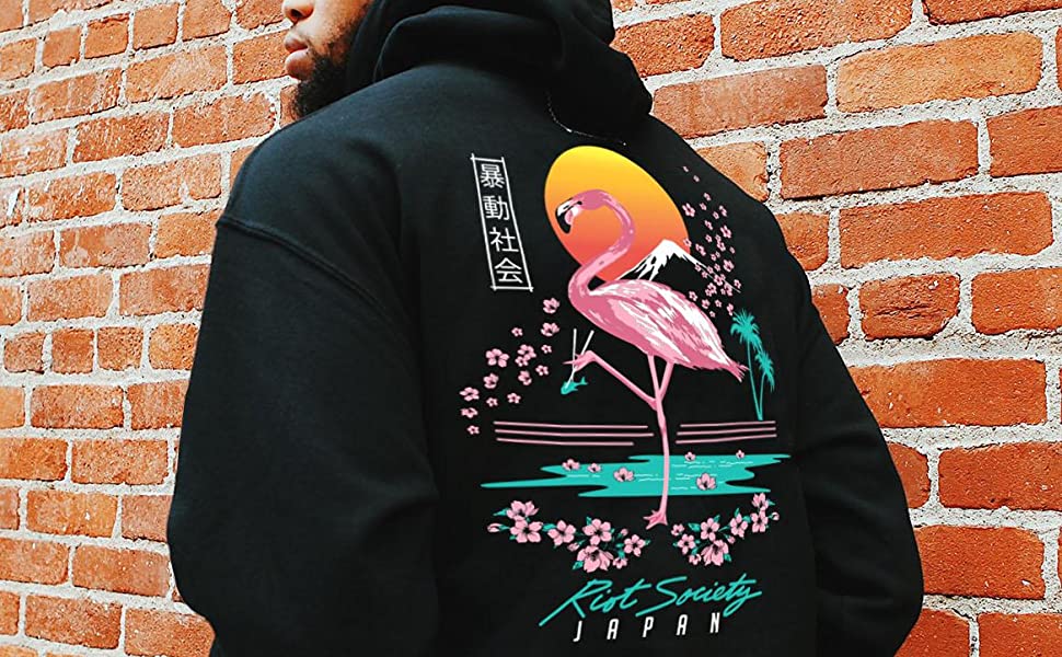 flamingo blossom hoodie