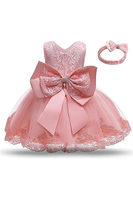 Girls' Tulle Flower Princess Wedding Dress for Toddler and Baby Girl