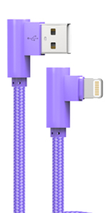 iphone charger purple right angle lightning cable 10ft iphone cable 90 degree iphone cord 10 foot