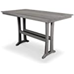 POLYWOOD Bar Table, Slate Grey