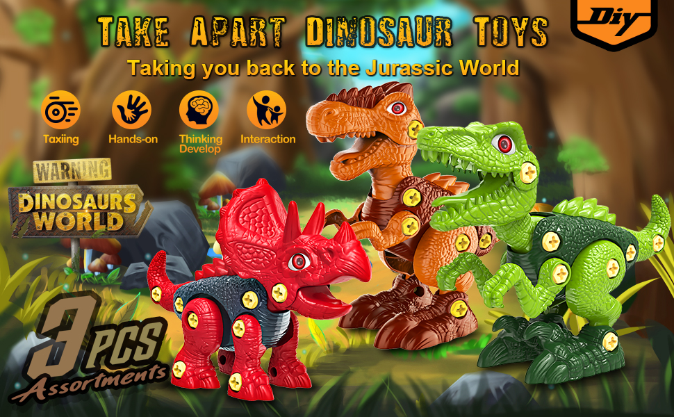 Take Apart Dinosaur Toys for Kids with Dino Roar