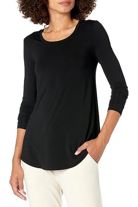 Women's Jersey Relaxed-Fit Long-Sleeve Scoopneck Swing Tunic (Previously Daily Ritual)