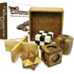 Five Puzzles in a Tricky Box - Gift Set - 5 Great Puzzles to Solve