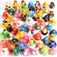 50 PCS Rubber Ducks in Bulk Assorted Duckies Bath Toys for Kids Birthday Gifts Baby Shower Party Favors