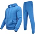 AKsit Men&#39;s Sweatsuit 2 Piece Hoodie Tracksuit Set Jogging Suits Outfit Casual Wear Fashion Activewear Zip Tracksuit Sports Set Light blue XXL