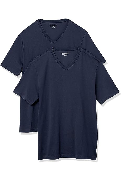 Men's Slim-Fit Short-Sleeve V-Neck T-Shirt, Pack of 2