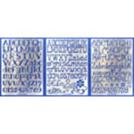Aleks Melnyk #45 Pyrography Stencils, Wood Burning kit 3 PCS Templates, Metal Letters Stencil for Engraving Wood and Patterns, Alphabet and Number, Lettering, Letting, Stainless Steel Journal Stencils