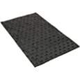 Black Bamboo Bath Mat - Large 34 x 18 Inches (L x W) Wood Bathroom Shower and Outdoor Bathmat, Bathtub Rug Step Pad - Water Stain Resistant