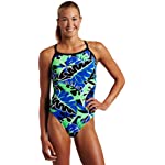 TYR Sport Women&#39;s Kodiak Floral Diamondback Swim Suit,Blue/Green,26