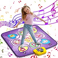 beefunni Dance Mat Toys for 3-10 Year Old Girls, 5 Game Modes Including 3 Challenge Levels, Adjustable Volume Dance Pad with 