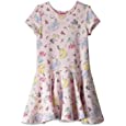 Nickelodeon Paw Patrol Little Girls All-Over Print Dress with Back Bow Pink 7-8