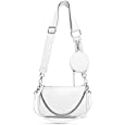 AMHDV Women Multipurpose Crossbody Bags Small Shoulder Bag Fashion 3 in 1 Zip Handbags with Coin Purse (02-white)