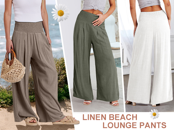 ANRABESS Linen Pants for Women