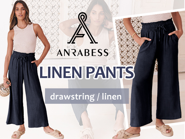 ANRABESS Linen Pants