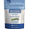 Cold Season Bath Salt 32 Ounces Epsom Salt with Natural Rosemary, Peppermint, Eucalyptus and Lemon Essential Oils Plus Vitamin C in BPA Free Pouch with Easy Press-Lock Seal