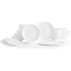 Corelle®| Winter Frost White 78pc Dinnerware Set | Service for 12 | Classic White |Easy-to-Clean | Triple-layer strong glass resistant to chips and cracks |Made in USA
