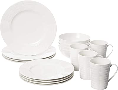 Lenox E365 Sculpture dinnerware Set, White