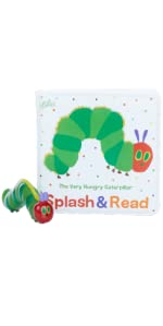 Caterpillar book and squirty bath toy