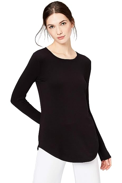 Women's Supersoft Terry Standard-Fit Long-Sleeve Shirttail Hem Shirt (Previously Daily Ritual)