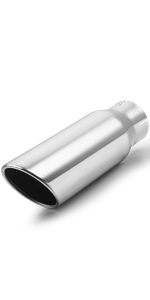 3" Inlet 4" Outlet Polished Exhaust Tip