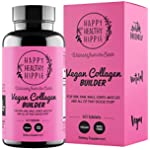 Vegan Collagen Builder – Glow Healthy, Grow Strong – 35 Powerful Plant Based Extracts Collagen, Keratin &amp; Elastin Builder for Skin, Hair, Nails, Bones, Cartilage, Tendons – Non GMO – 60 Tablets