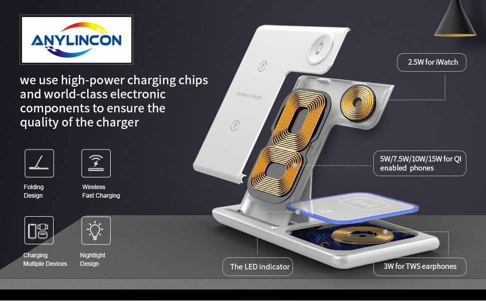 High-power charging chips and world-class electronic components to ensure the quality