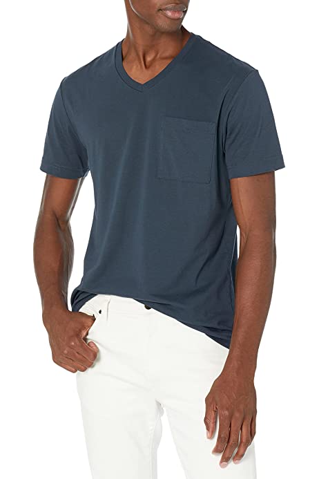 Men's Short-Sleeve V-Neck Cotton T-Shirt