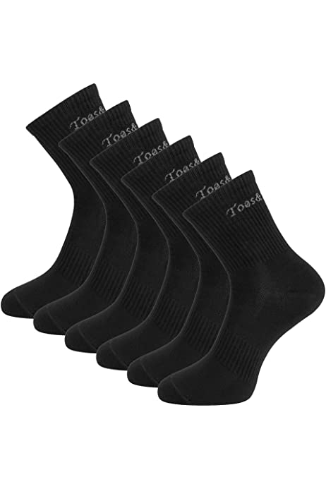 Men's Anti-Odor Quick-Dry Quarter Crew Athletic and Dress Socks