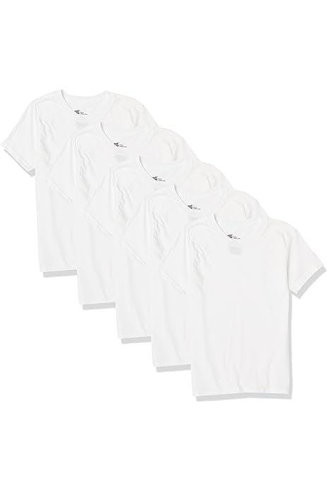 Boys' Big Ultimate Cool Comfort Crewneck Undershirt 5-Pack