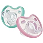 Dr. Talbot&#39;s Soft-Flex Orthodontic Pacifiers 0-6 Months, Pink/Aqua, 2 Pack