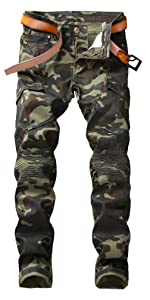 camouflage Biker pants 8013