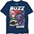 Disney Boys' Big Lightyear Buzz Vs Zurg Poster Short Sleeve Tee