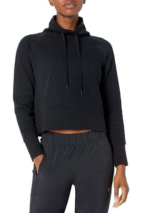Women's Super Soft Fleece Cropped Length Cowl Neck Sweatshirt